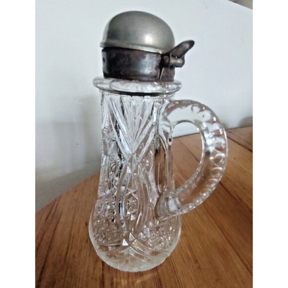 Antique 1920's Victorian Style Syrup/Molasses Jug EAPG 7" tall - Picture 3 of 7